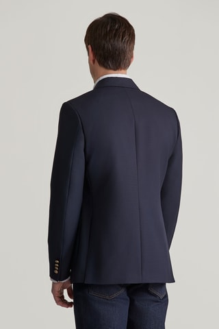 Veste en laine vierge - Bleu marine