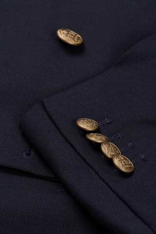 Veste en laine vierge - Bleu marine