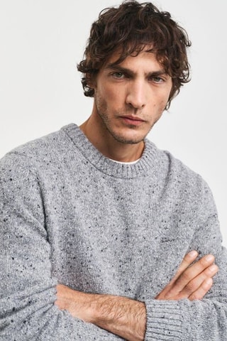 Pull en laine - Gris chiné