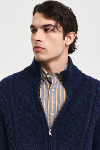 Gilet en laine - Bleu marine chiné