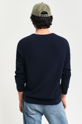 Pull en mérinos - Bleu marine