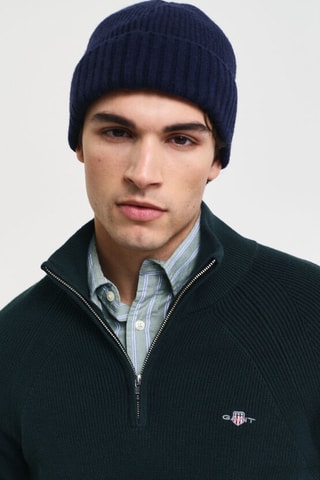 Pull en mérinos - Bleu marine