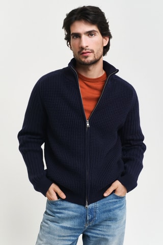 Gilet en laine d’agneau - Bleu marine