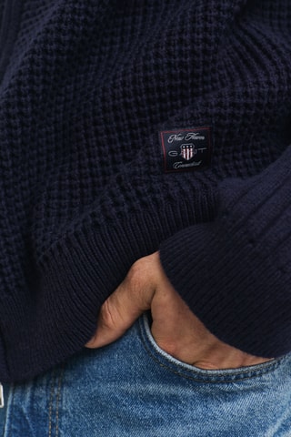 Gilet en laine d’agneau - Bleu marine