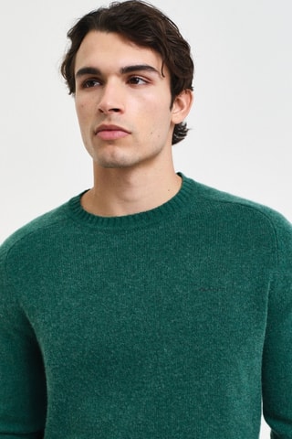 Pull en laine - Bleu canard chiné