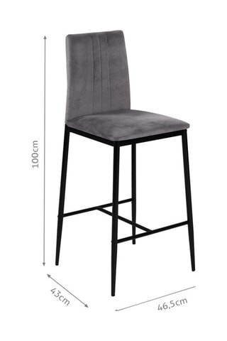 4 sgabelli Jade - Grigio e nero