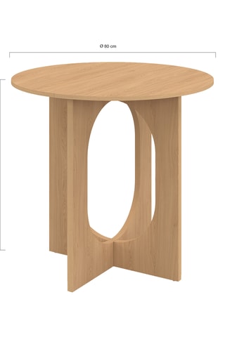 Tavolo da pranzo rotondo Mathis legno Ø80cm