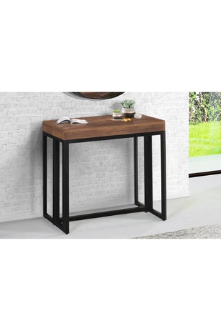 Console-tavolo da pranzo allungabile Anita effetto legno invecchiato 300cm