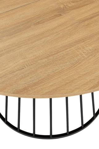 Tavolo da pranzo rotondo Adelle legno e nero Ø120cm