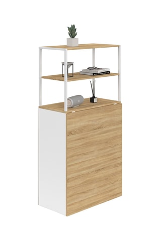 Scrivania libreria 2 in 1 pieghevole Raya - 103,5 x 120 x 60 cm