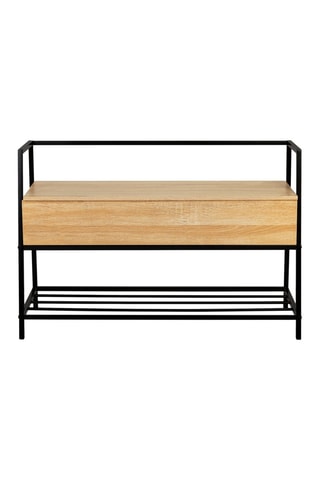 Cassapanca 2 in 1 Manufacture - Effetto legno e nero