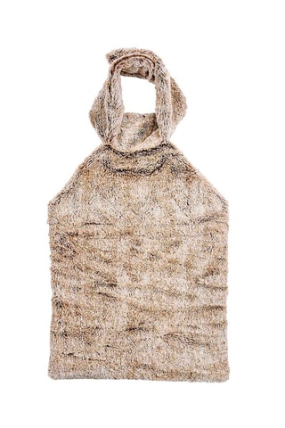 Rugdeken voor in de magnetron van keramiek- Bruin