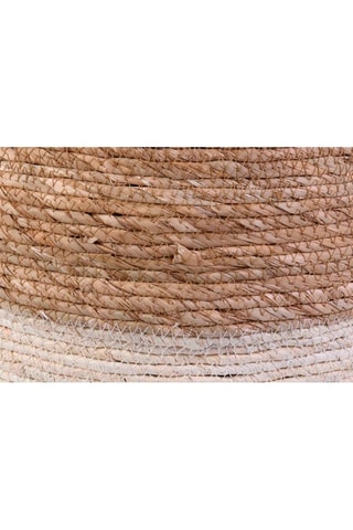 Poef Blue Lagoon Beige en Ecru