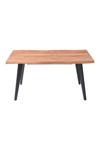 Uitschuifbare Tafel Houtimitatie en Zwart