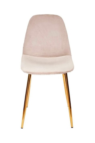 4 Stoelen Royal 
Grijs en Goudkleurig