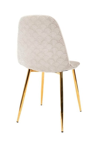 4 Stoelen Royal 
Grijs en Goudkleurig