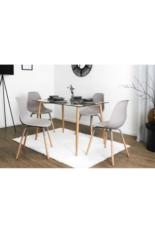 4 Stoelen Phenix - Taupe en Bruin