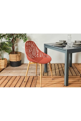 Stoel- Naturel en Terracotta