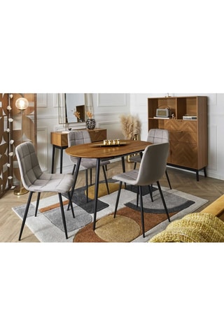 2 Stoelen Mateo - Taupe en Zwart