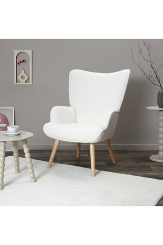 Fauteil Rhea - Wit - Van polyester