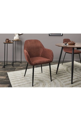 Fauteuil Scott - Terracotta en zwart