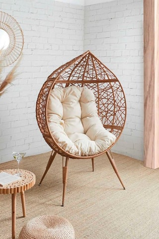 Fauteuil Oeuf 
Wit en Naturel