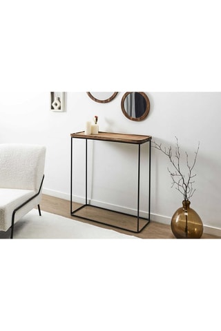 Consoletafel - Naturel en Zwart