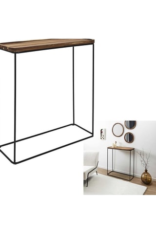 Consoletafel - Naturel en Zwart