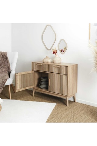 Dressoir Klaus -  2 deuren en 2 laden - Bruin