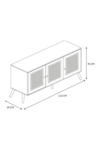 Dressoir 3 Deuren Bali Houtimitatie en Naturel