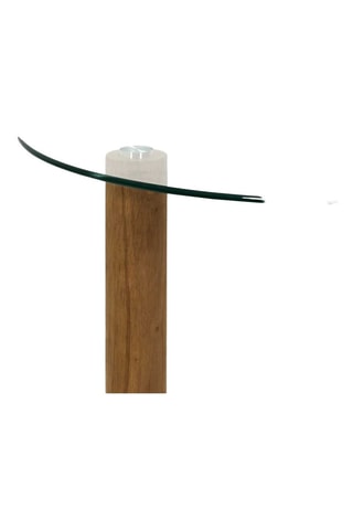 Glazen en Rubberhouten Bijzettafels Clara - 75 x 45 x 75 cm