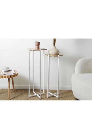 2 Bijzettafels Loka Wit