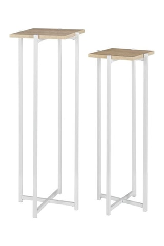 2 Bijzettafels Loka Wit