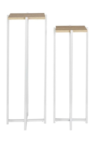 2 Bijzettafels Loka Wit