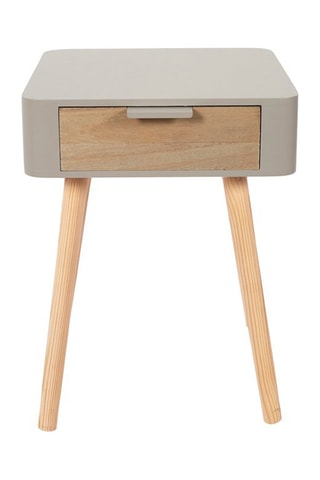 Nachtkastje Taupe en Naturel