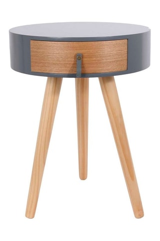 Nachtkastje 1 Lade Naturel en Grijs