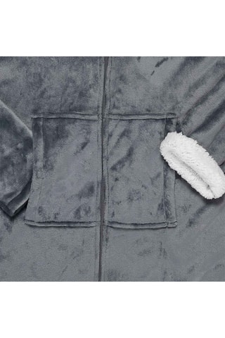 Sherpa gevoerde sweater met capuchon- Grijs