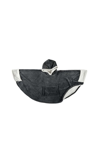 Plaid Poncho - Grijs