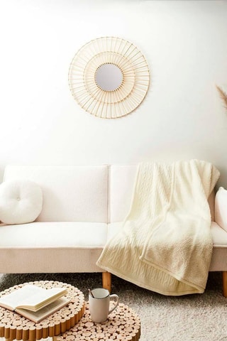 Plaid Sherpa 120 x 150 cm - Wit