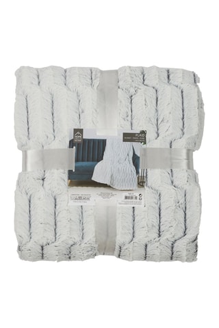 Plaid van Imitatiebont Wit en Grijs - 140 x 200 cm