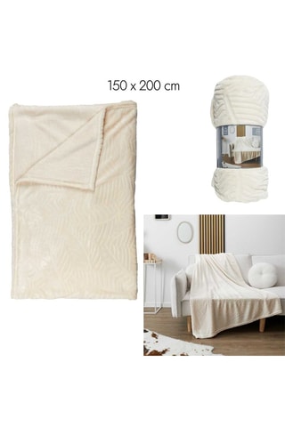 Plaid Crèmekleurig - 150 x 200 cm