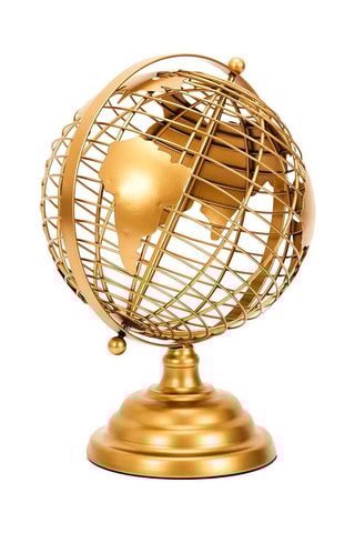 Wereldbol 20,5 x 28 x 19 cm - Goudkleurig