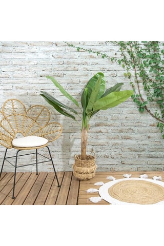 Kunstmatige bananenplant in pot - 120 cm - Groen