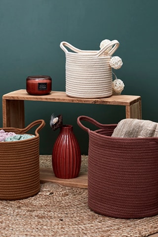 3 Manden Terracotta, Okergeel en Ivoorkleurig 