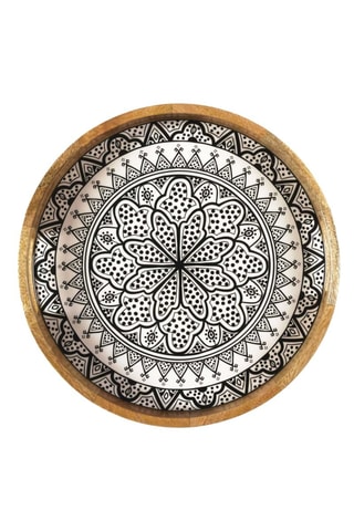 Mangohouten Rond Dienblad Dune - 35 cm