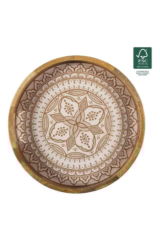 Rond Mangohouten Dienblad - 35 cm