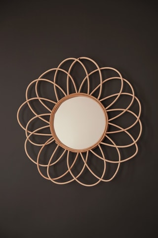 Ronde Rotan Spiegel Naturel