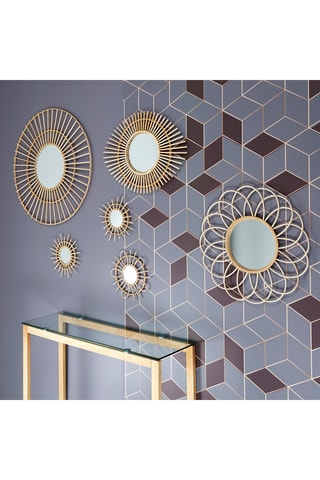 3 Ronde Rotan Spiegels Naturel