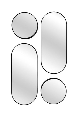 4 spiegels- Zwart