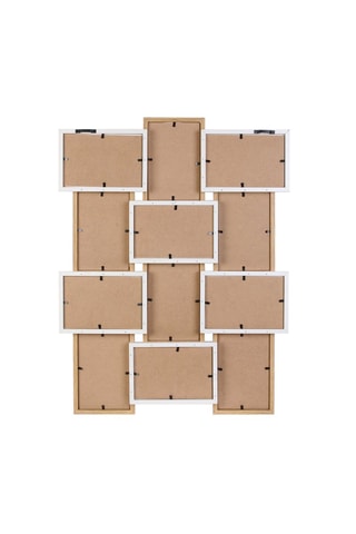 Fotolijst 12 Foto's 10 x 15 cm - Lichtbruin en Wit